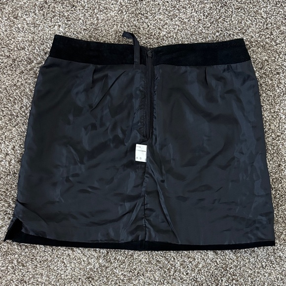 Sale!!! XOXO Women’s Vintage Y2K Mini Black Genuine Leather Suede Skirt Size S - Picture 10 of 12